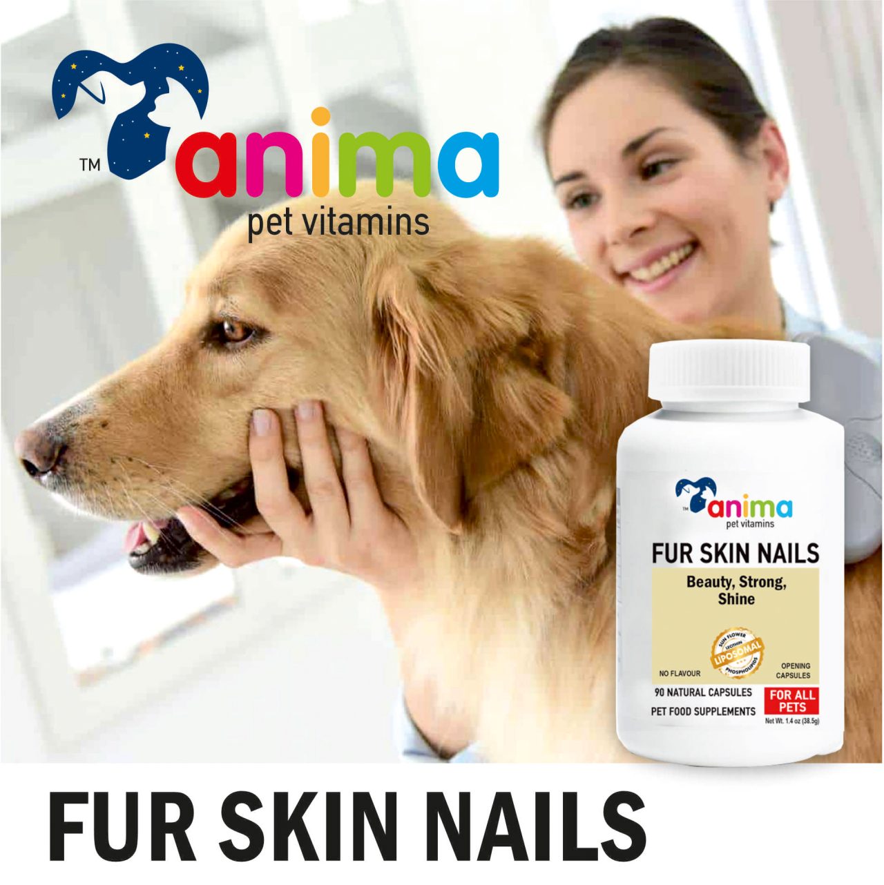 fur skin nails_Anima - ANTIOXIDANT 380mg / 90 CAPS ANTΙ AGING.DETOX.CELL STRESS - Παραγωγη προϊόντων ιδιωτικης ετικετας