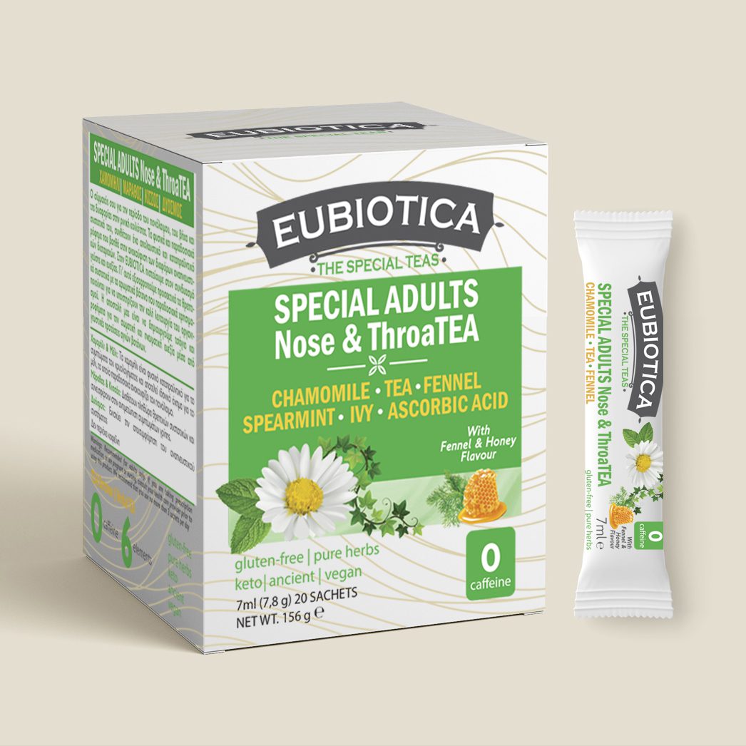 Eubiotica SPECIAL ΑDULTS Nose ThroaTEA - Amhes.gr - Vitamins Manufacturing