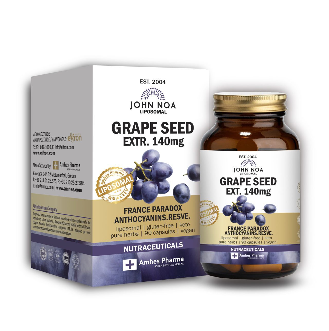 John Noa Grape Seed  Amhes - Ελληνική εταιρία φυσικών συμπληρωμάτων διατροφής Προϊόν 001