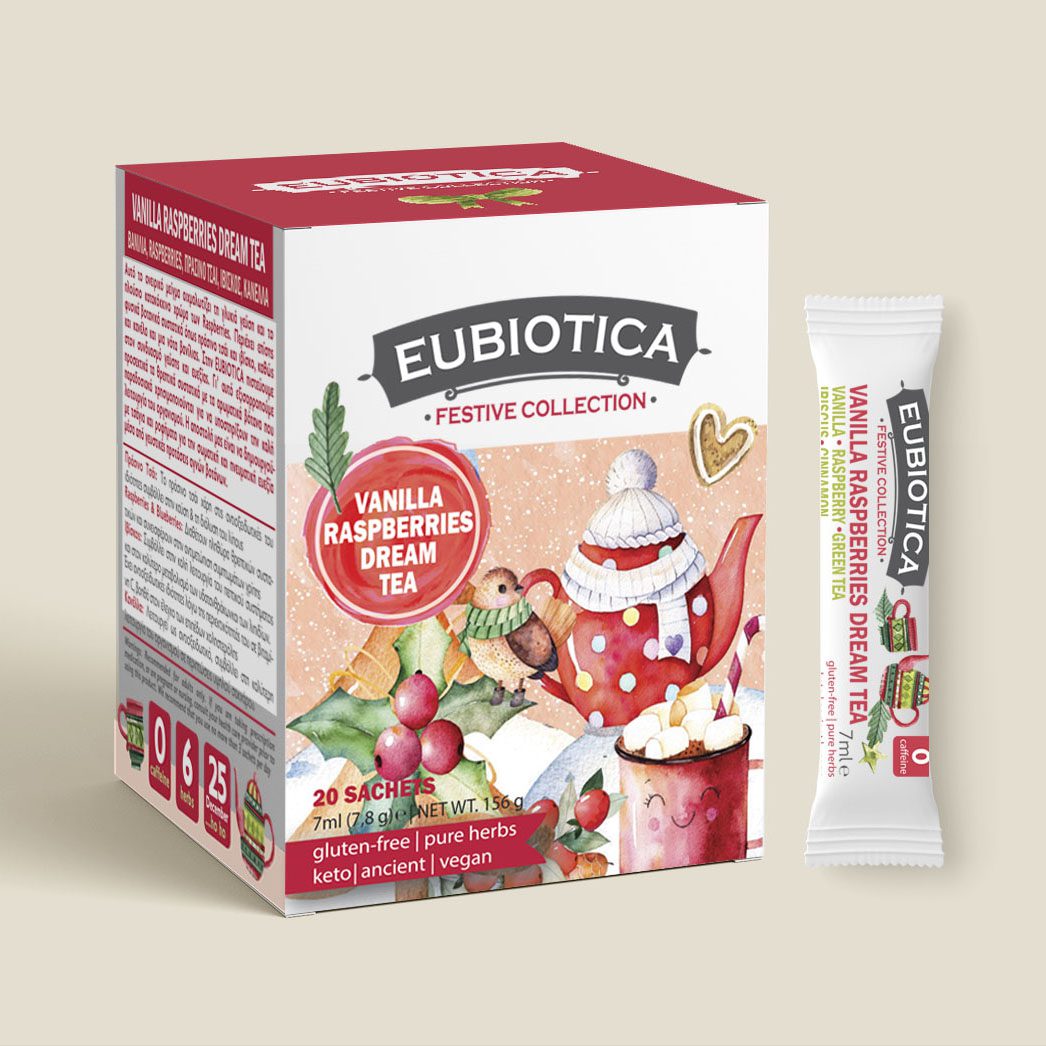 Eubiotica FESTIVE TEAS Raspberry Vanilla - AMHES - Φυσικά Συμπληρώματα Διατροφής