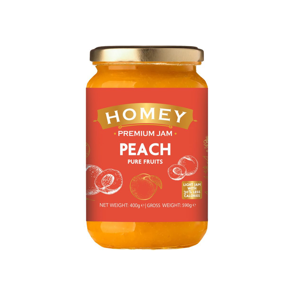 HOMEY Marmelade Peach - Amhes Pharma - Παραγωγη προϊόντων ιδιωτικης ετικετας
