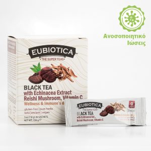 EUBIOTICA Super teas - Wellness & Immune Black Tea - Μαύρο Τσάι με Εχινάτσια, Reishi Mushroom & Βιταμίνη C