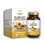 D3, ZINC, VIT C+ECHINACEA, SPIRULINA, REISHI POLYSACCHARIDES, 60caps