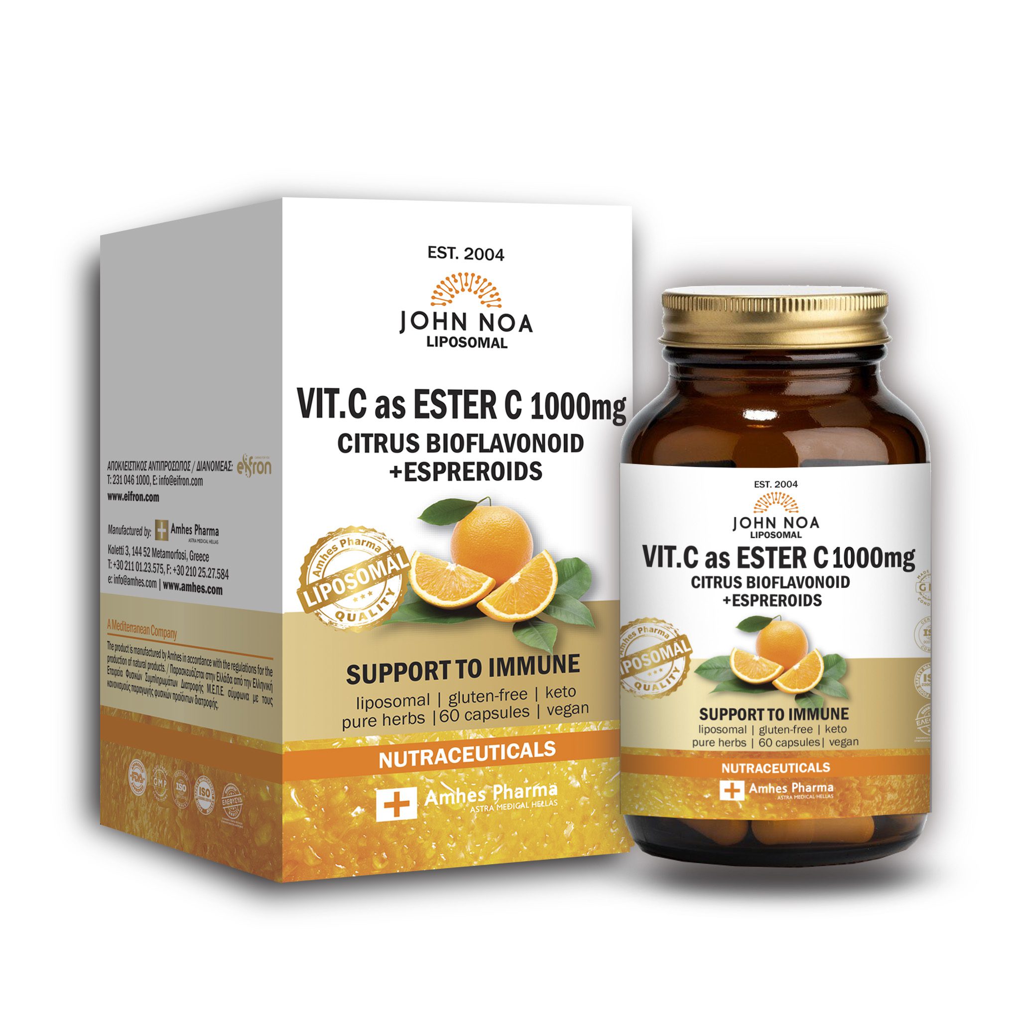John_Noa_VitaminC_Ester_mockup-1.jpg VITAMIN C as ESTER C CITRUS BIOFLAVONOID, 60caps - Εικόνα 1