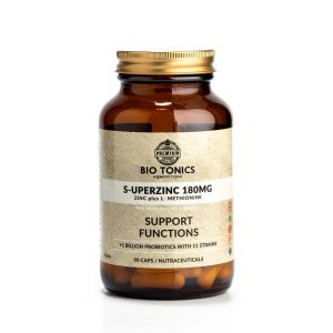 S – UPERZINC Plus L METHIONINE 180mg / 90 VEGAN CAPS - SUPPORT FUNCTIONS