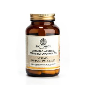 VITAMIN C as ESTER C - CITRUS BIOFLAVONOID. 732mg / 60 VEGAN CAPS / SUPPORT PAT.18.SL13